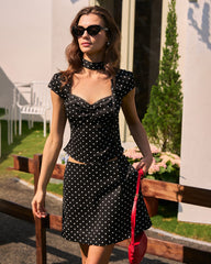 Black Polka Dot Tie Tee | Rihoas