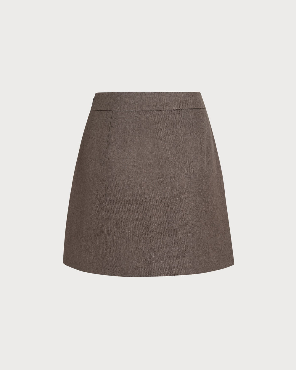 Brown A-Line Mini Skirt | Rihoas