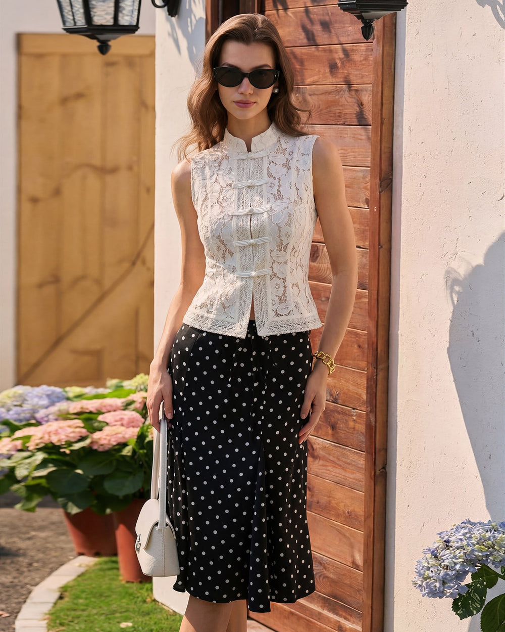 White Collar Floral See Through Tank | Rihoas