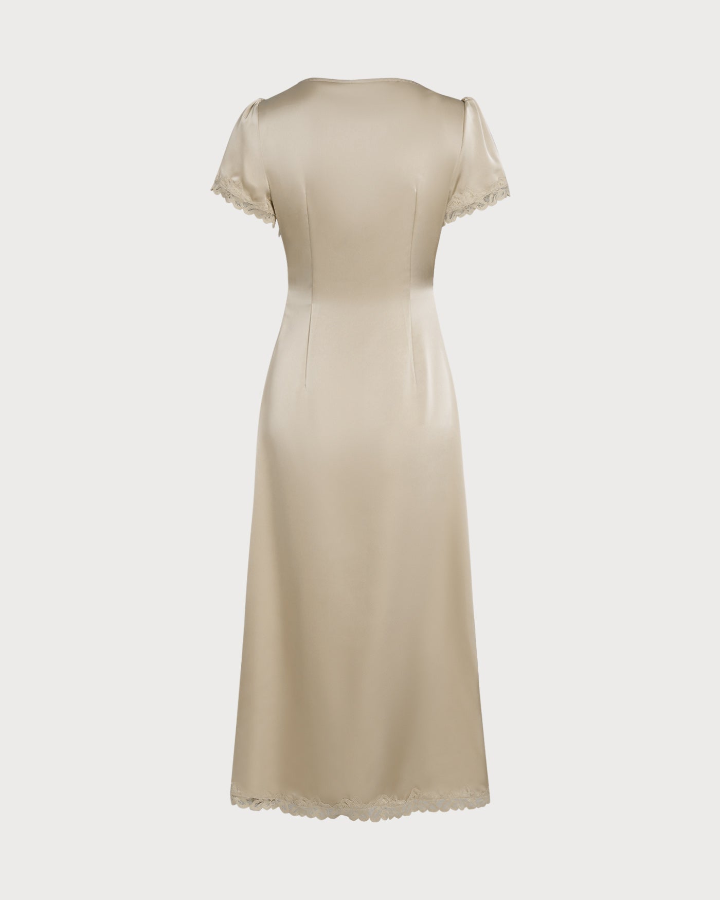 Apricot Lace Tunic Maxi Dresses | Rihoas