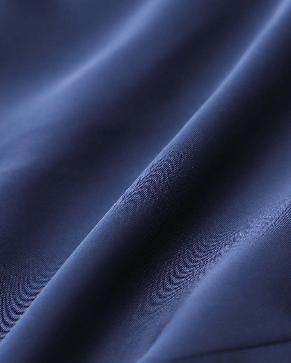 Navy Satin Button Blouse | Rihoas