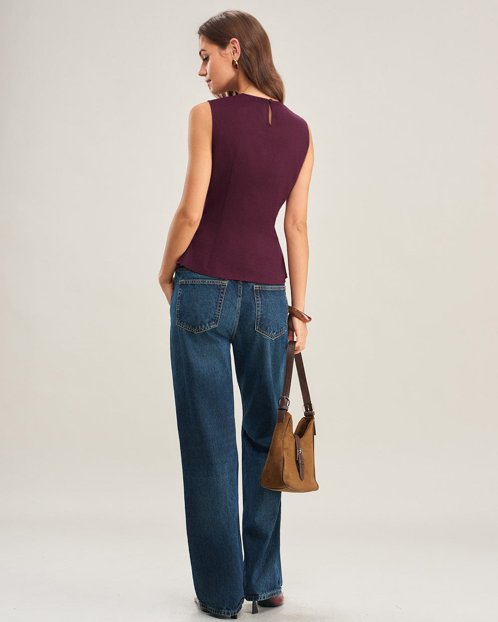Purple Ruched Tank Top | Rihoas