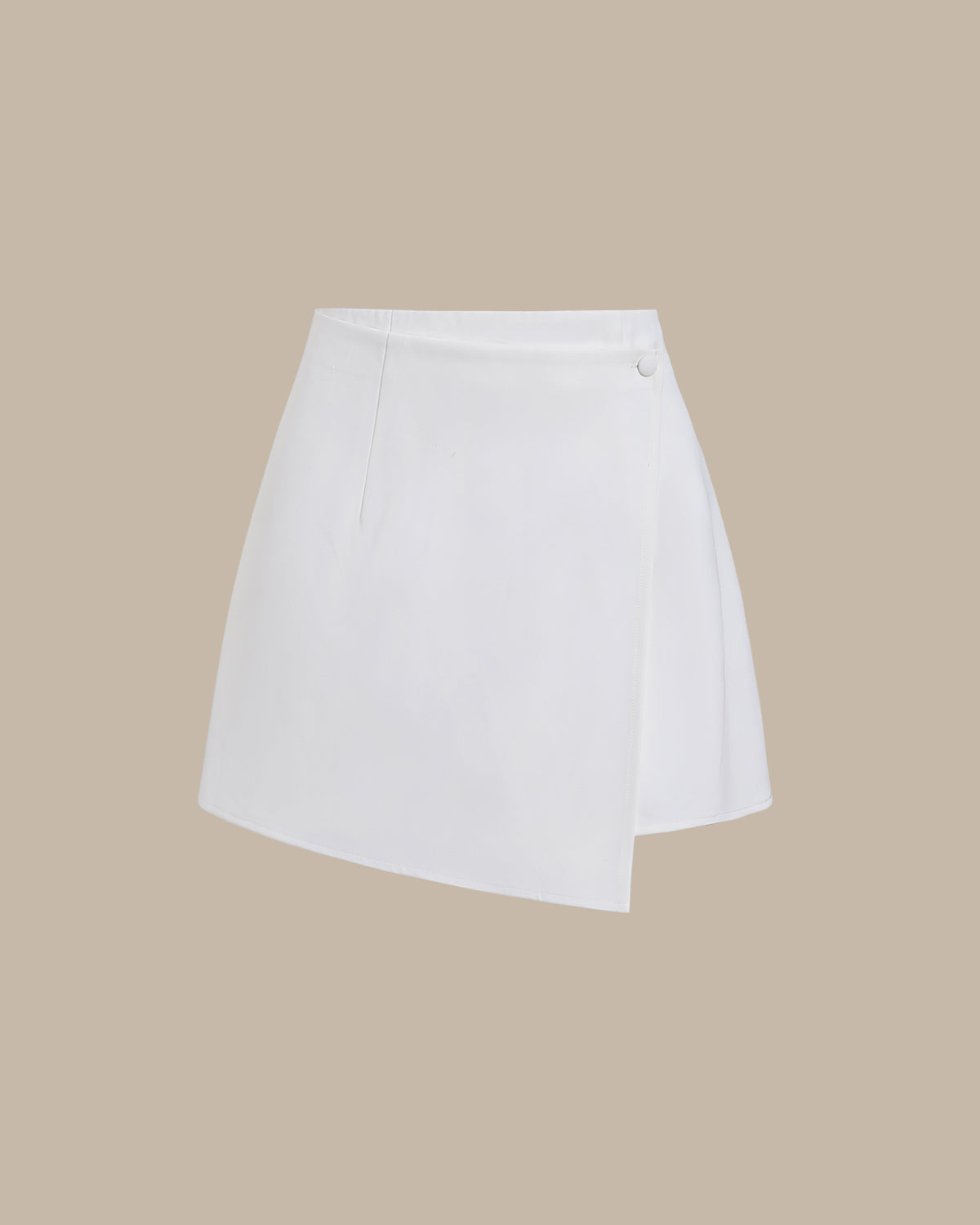 White Irregular Mini Skirt | Rihoas