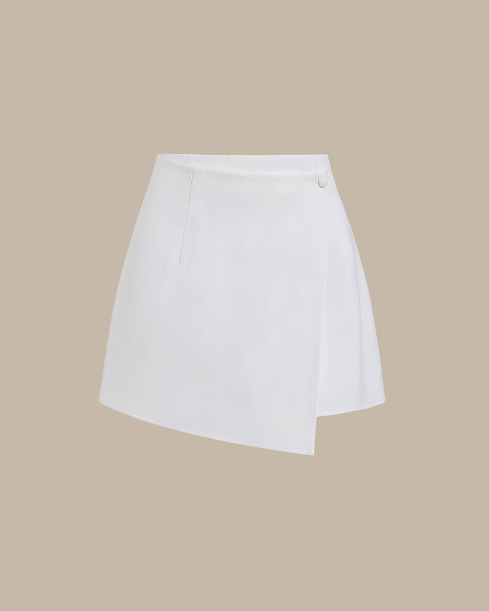 White Irregular Mini Skirt | Rihoas