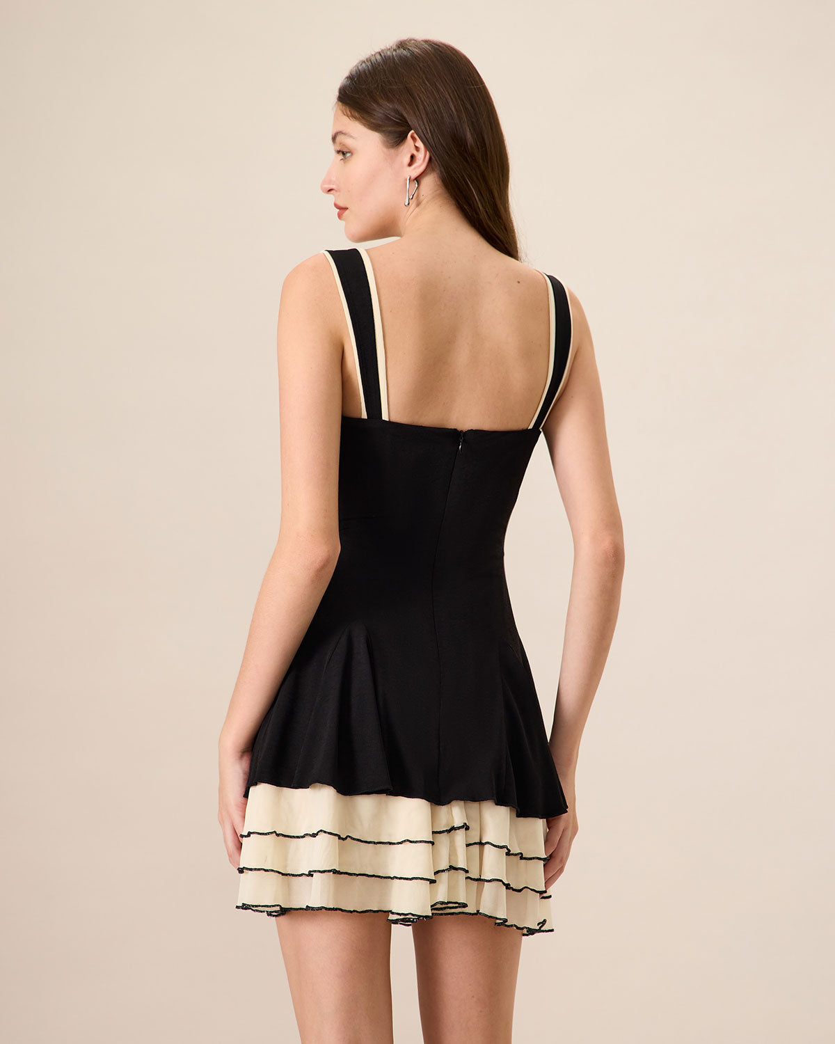 Women's Black Bodycon Knitted Mini Dress | Rihoas