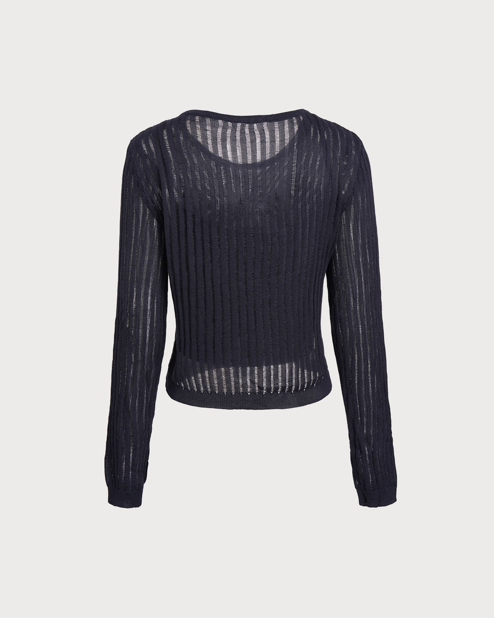 Navy Pullover Sweater Two-Piece Set | Rihoas