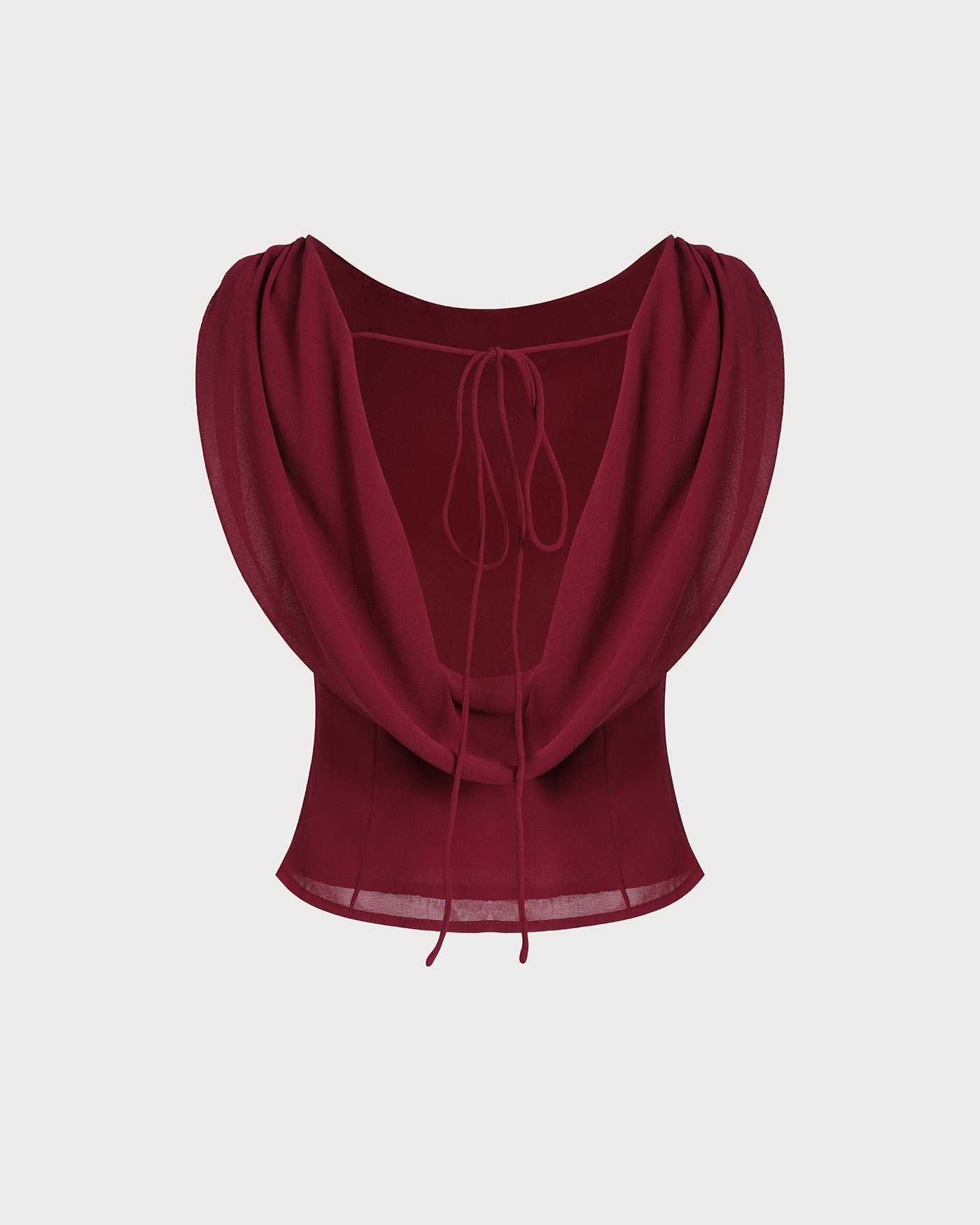 Wine Red Boat Neck Tank Top | Rihoas