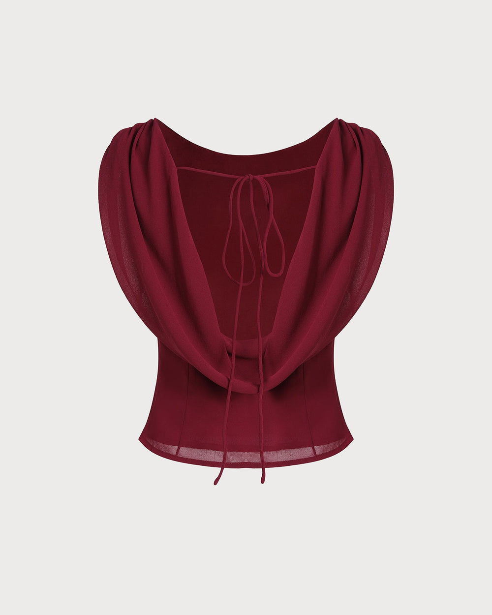 Wine Red Boat Neck Tank Top | Rihoas