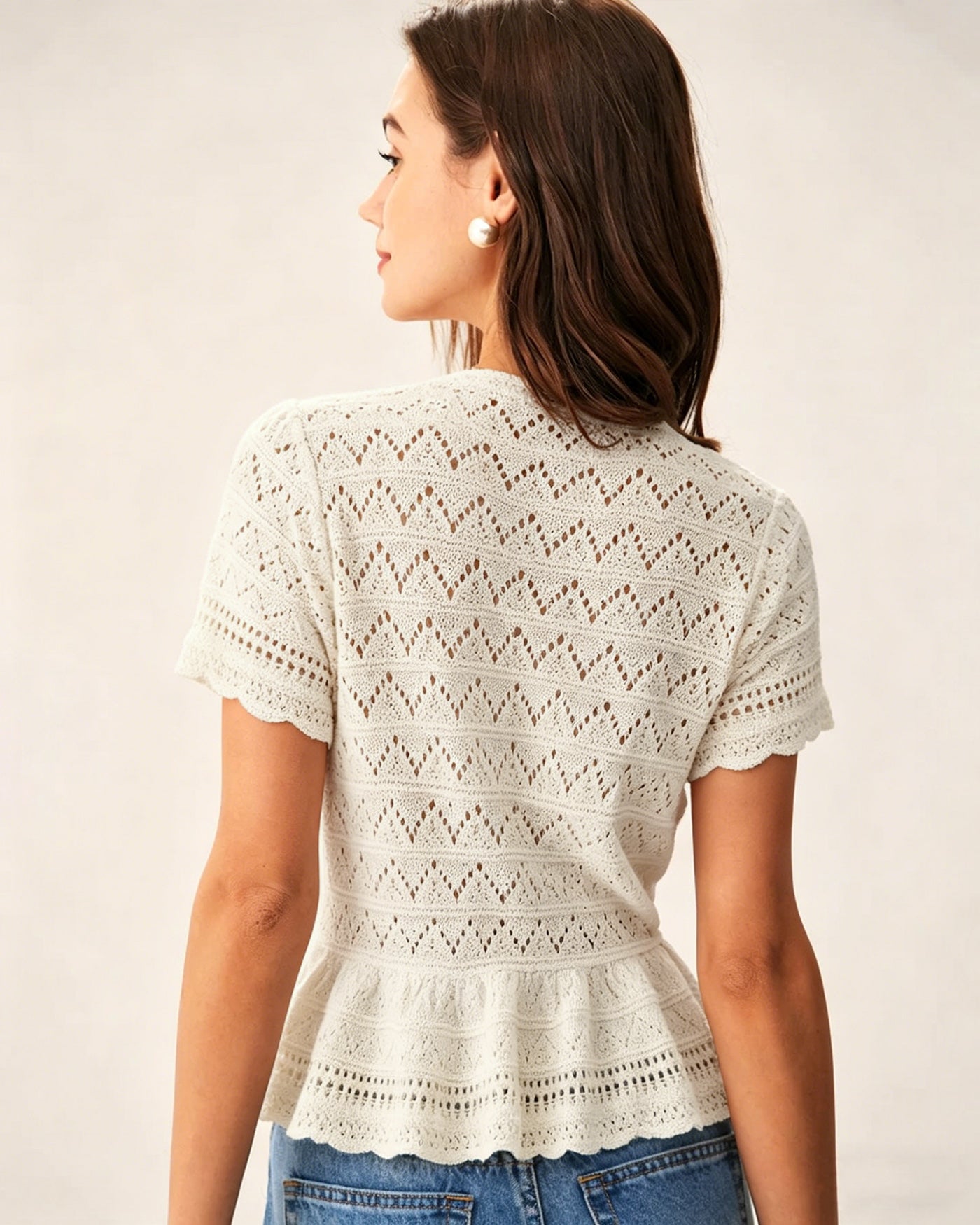 Apricot Textured Single Breasted Cardigan | Rihoas