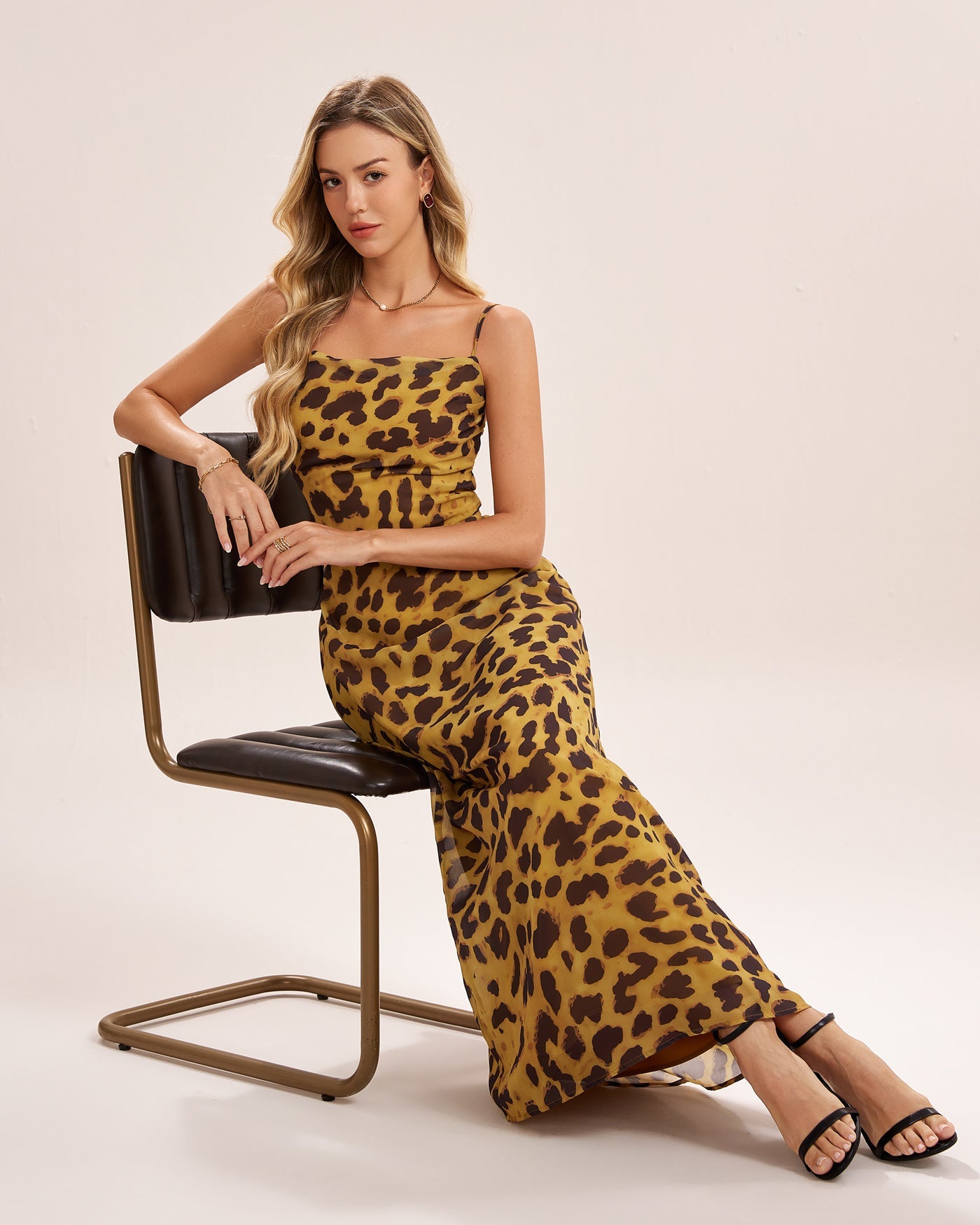 Yellow X Cross Slip Maxi Dress | Rihoas