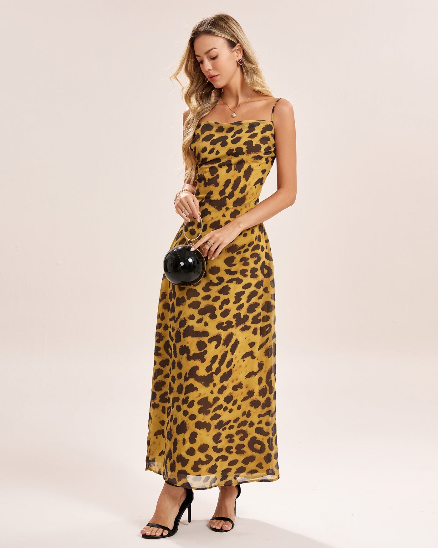 Yellow X Cross Slip Maxi Dress | Rihoas