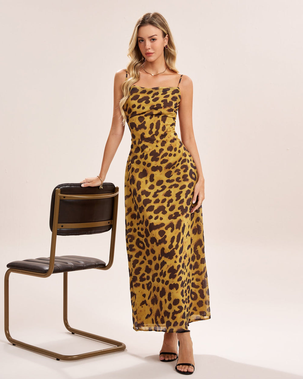 Yellow X Cross Slip Maxi Dress | Rihoas
