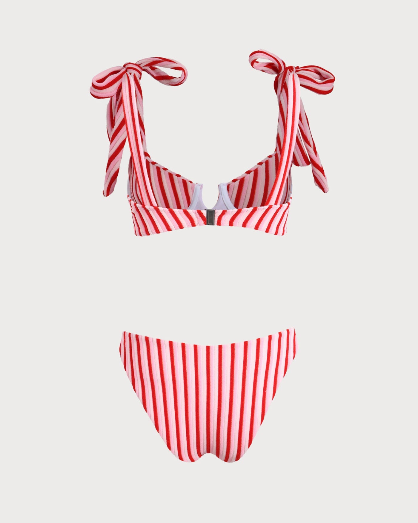 Pink Striped Bikini Set | Rihoas